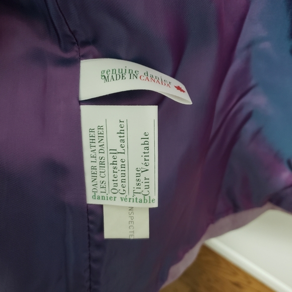 DANIER Purple Leather Jacket - Picture 7 of 8